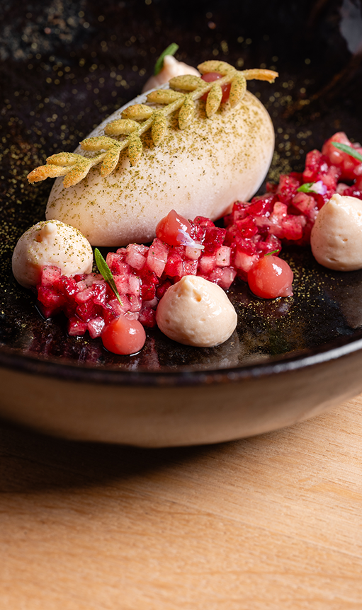 Framboises, dessert